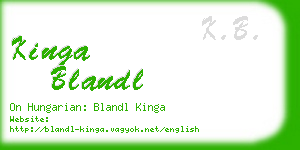 kinga blandl business card